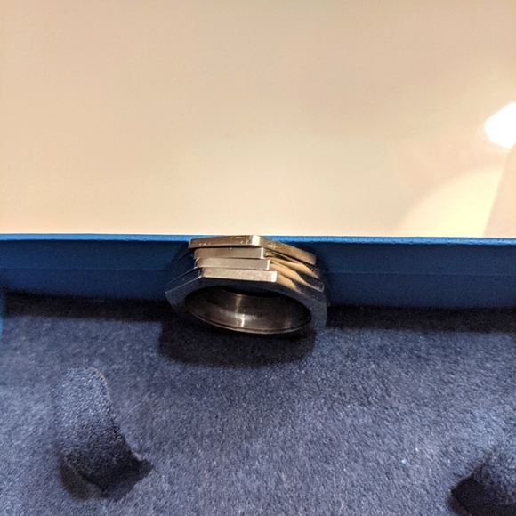 SS MEN'S MULTIPLE SPINNER RING - Picture 4 of 8